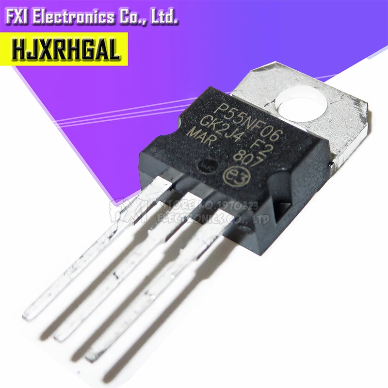 10 шт. STP55NF06-220 P55NF06 TO220 MOSFET новый оригинальный транзистор | Электронные компоненты и