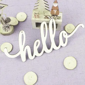 

Customized Big sign Hello Wood Sign Wall Decor Wooden Letters DIY Block Words Sign Art Decor Approximate width (50x20x1.5cm)