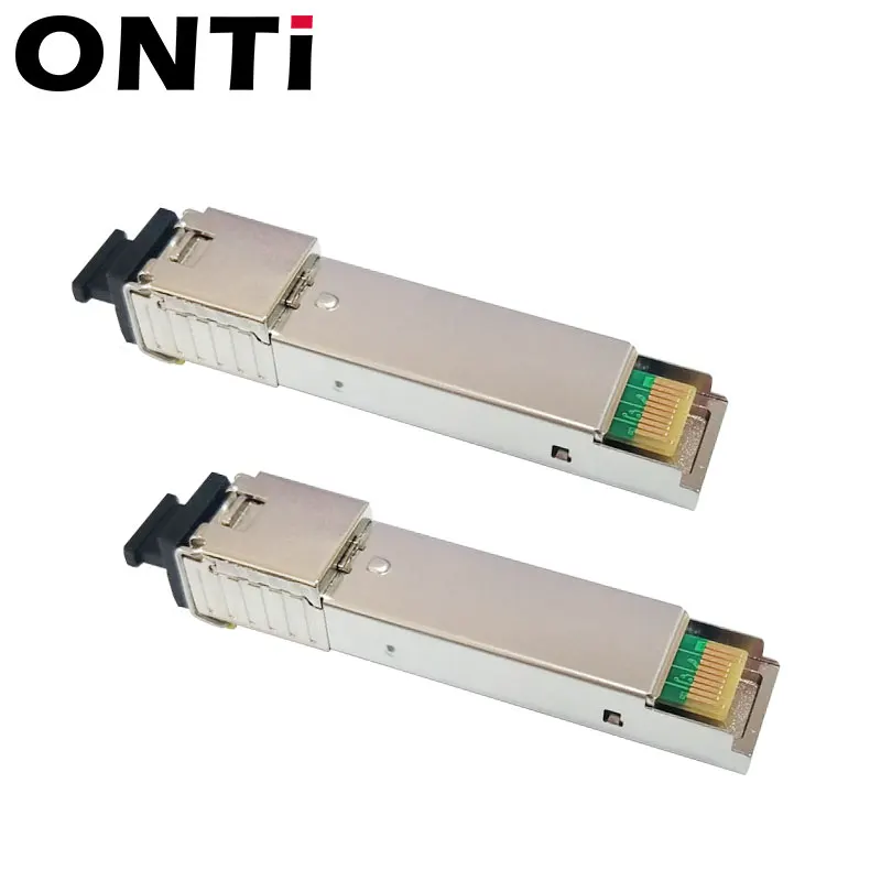 ONTi 1.25G BIDI SC Connector Transceiver WDM SFP Module Gigabit Single Mode Fiber Optical Ethernet Compatible with Cisco Switch