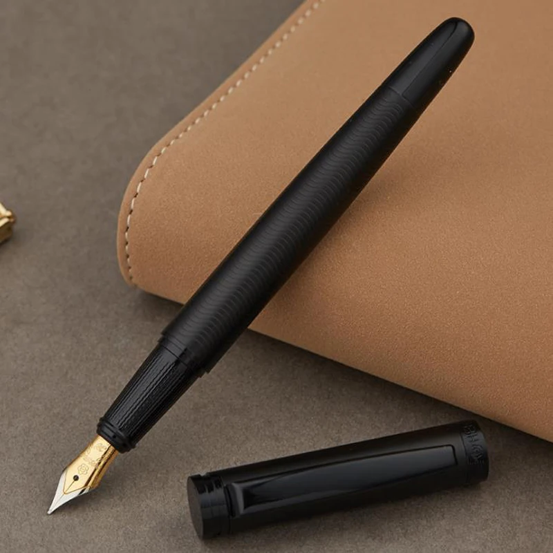 Hero Complete Black Ripples Barrel Fine Nib 0.5mm Fountain Pen King Kong Iridium Office School Writing Gift Pen Accessory