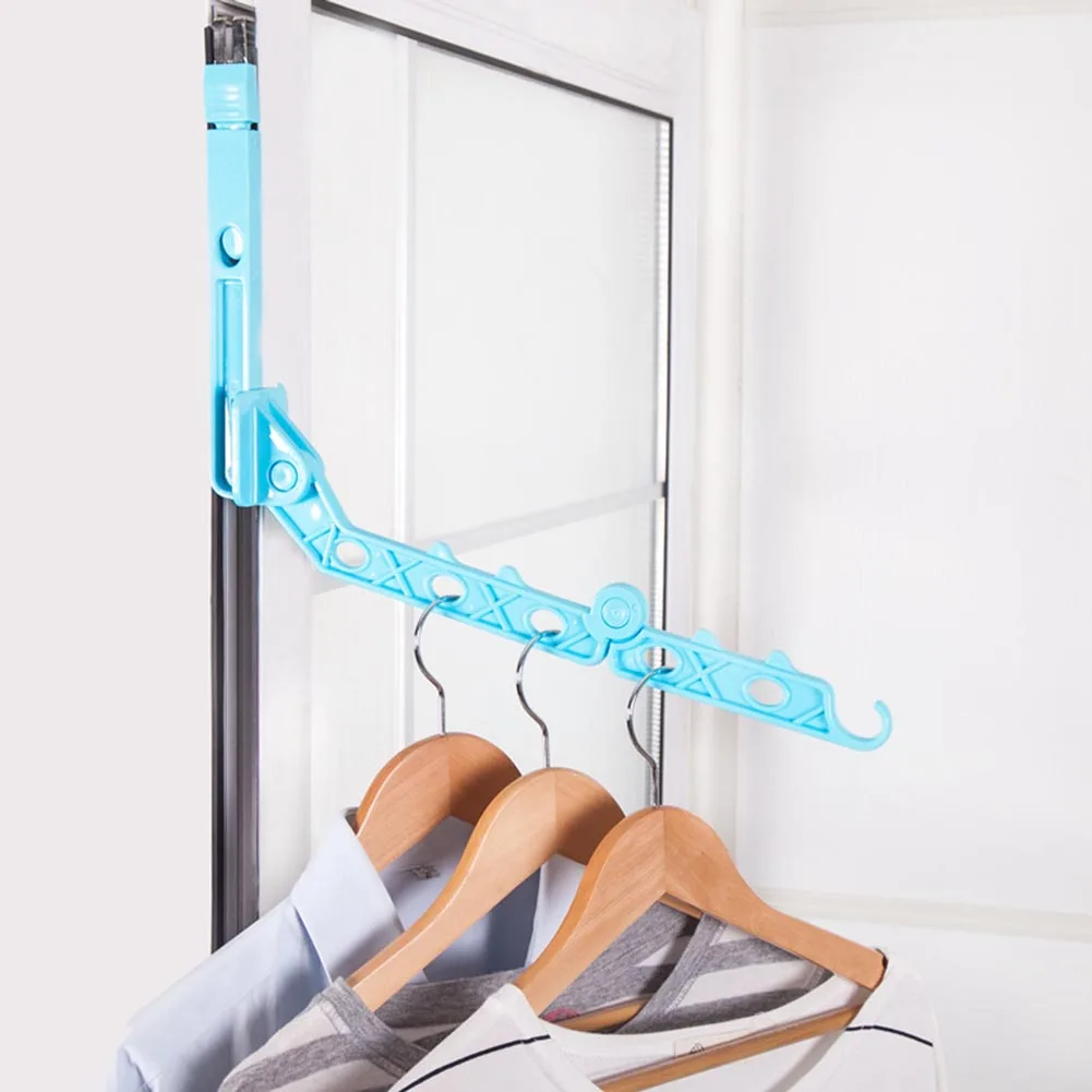 Clothes Hanger Drying Rack 5 Holes Plastic Hook Foldable Holder For Bathroom Home Cupboard J99Store
