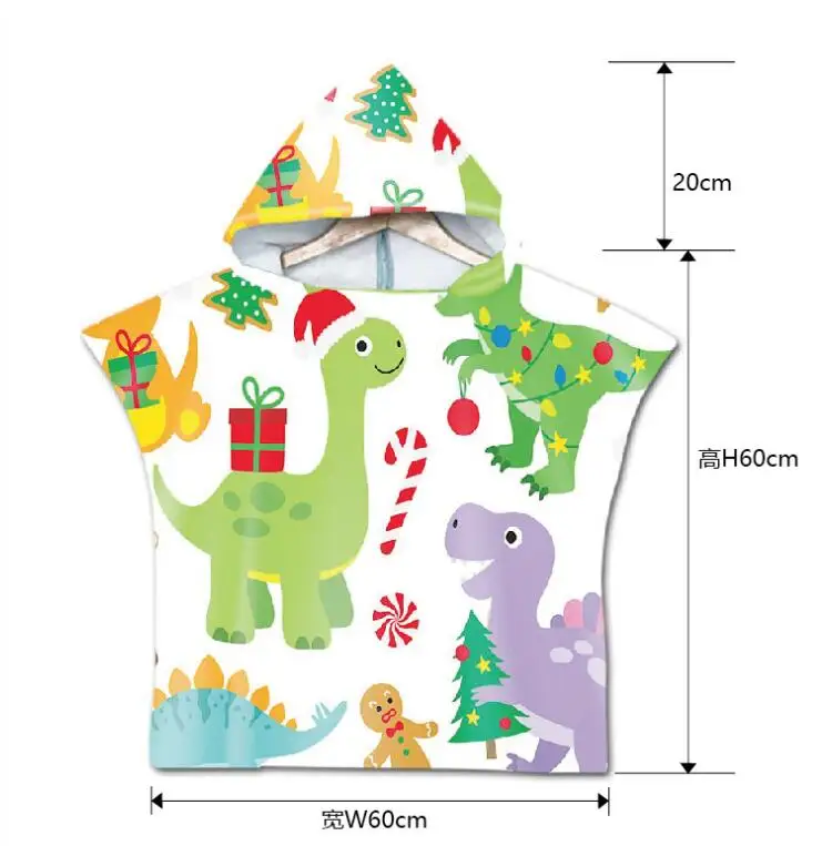 Детский халат из микрофибры, пончо с капюшоном, с рисунком животных из мультфильма, Qick, сухие полотенца с капюшоном для купания, пляжа, серфинга, спортивные полотенца