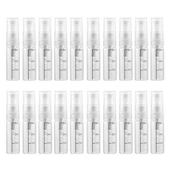 

20 Pcs 3Ml Empty Spray Bottle with Scale, Travel Perfume Bottle Press Fine Mist Bottle Liquid Refillable Bottles