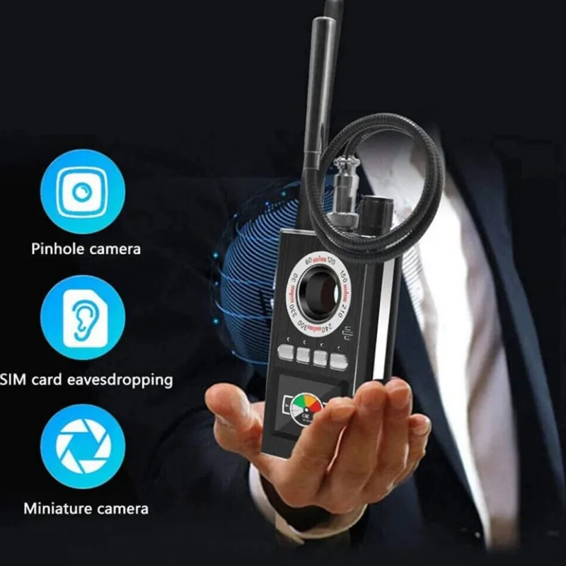 AI Intelligent Upgrade Wiretap Anti Spy Bug Detector Mini Hidden Camera GSM GPS Tracker Eavesdropping Finder