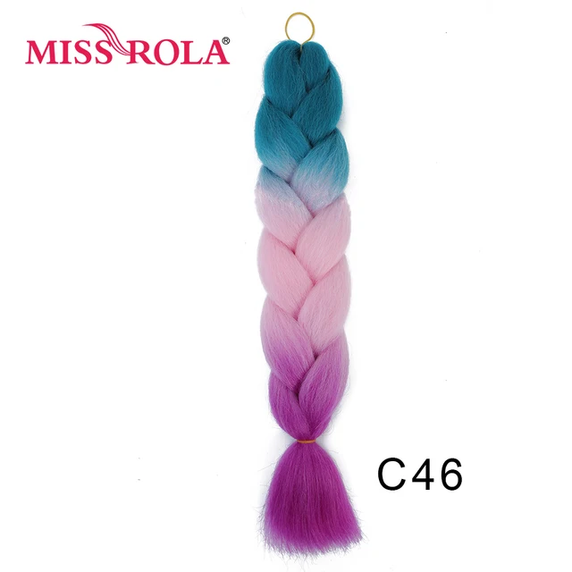 New Colors Synthetic Glowing Hair Twist Braids Ombre Color For white Women Braiding Hair Extensions Jumbo Braids KaneKalon Hair C46