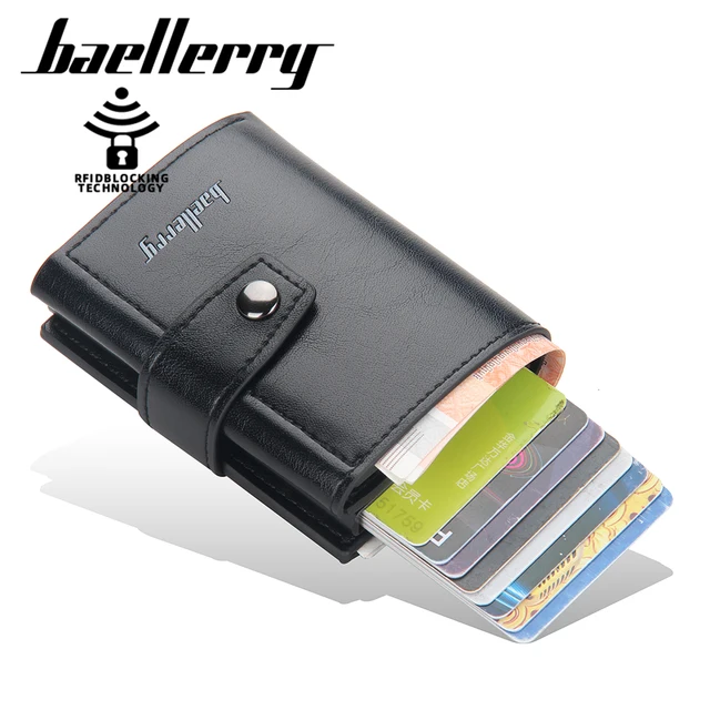 New RFID Blocking Protection Men Wallet ID Credit Card Holder Leather Metal Aluminum Business Bank Cardholder Purse 1 New RFID Blocking Protection Men Wallet ID Credit Card Holder Leather Metal Aluminum Business Bank Cardholder Purse 1