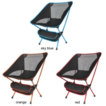 

Outdoor Aluminum Alloy Folding Stool Camping Chair 3color Portable Oxford Cloth Seat Folding Chair Practical Hiking Travel