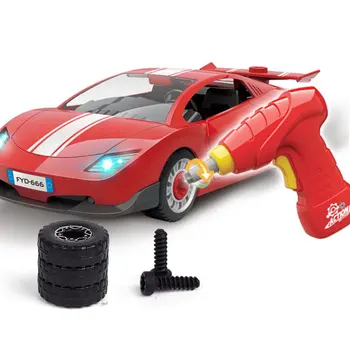 

Racing Model Assembled Toys Auto Boys' Electric Drill Assembly Toy Car Model Sport Car Removable Car Model 3 Color Choice