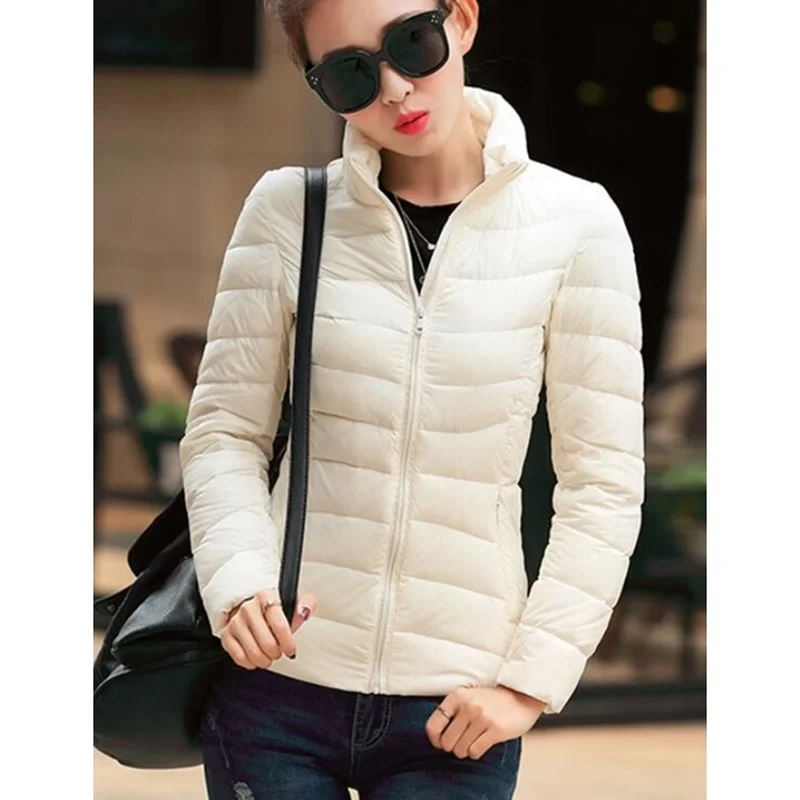 Beste ZOGAA Winter Vrouwen Parka Warm Hooded Korte Jas Katoen Gewatteerde Jas Vrouwelijke Slanke Fit Solid Zipper Overjas Uitloper Basic Tops