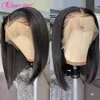 Brazilian Wig Straight Short Bob Lace Front Wigs Lace Front Human Hair Wigs Pre-plucked With Baby Hair Jazz Star Non-Remy 1
