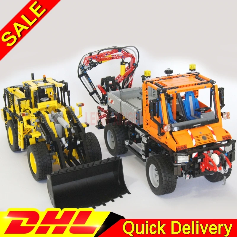 

LP 20006 L350F wheel loader LP 20019 Truck U400 Model Building Set Blocks Bricks legaoings Toys Clone 42030 8110