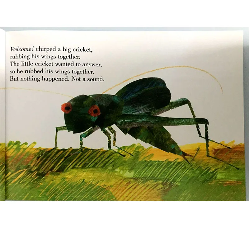 Очень тихий крикет Эрик Карл Обучающая книга с картинками на английском языке