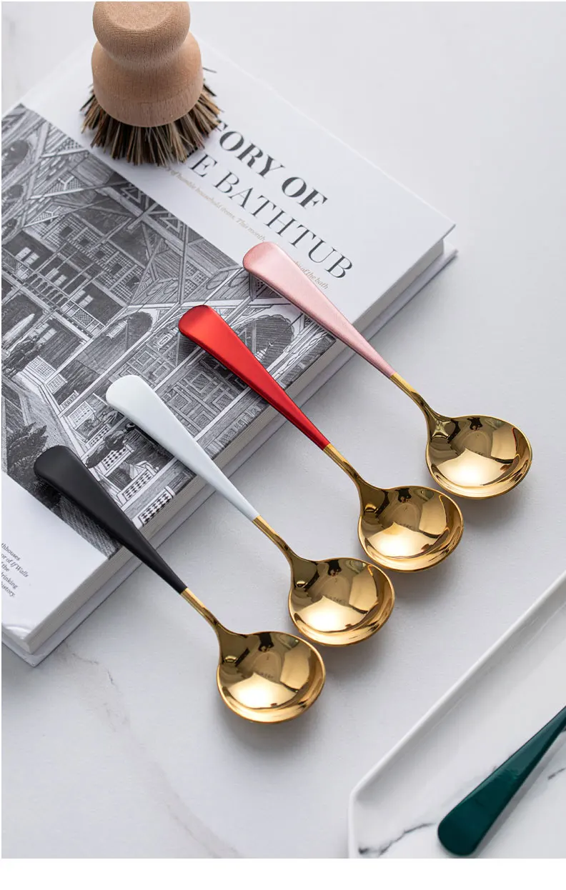 网红勺子家用304不锈钢吃饭喝汤大勺创意可爱长柄韩式甜品勺调羹---阿里巴巴-1688_07