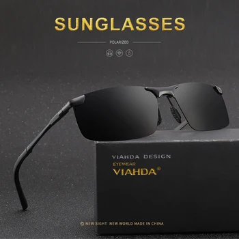 

VIAHDA Rectangle Polarized Sunglasses Man Photochromic Driving Goggles Sun Glasses UV400 Oculos