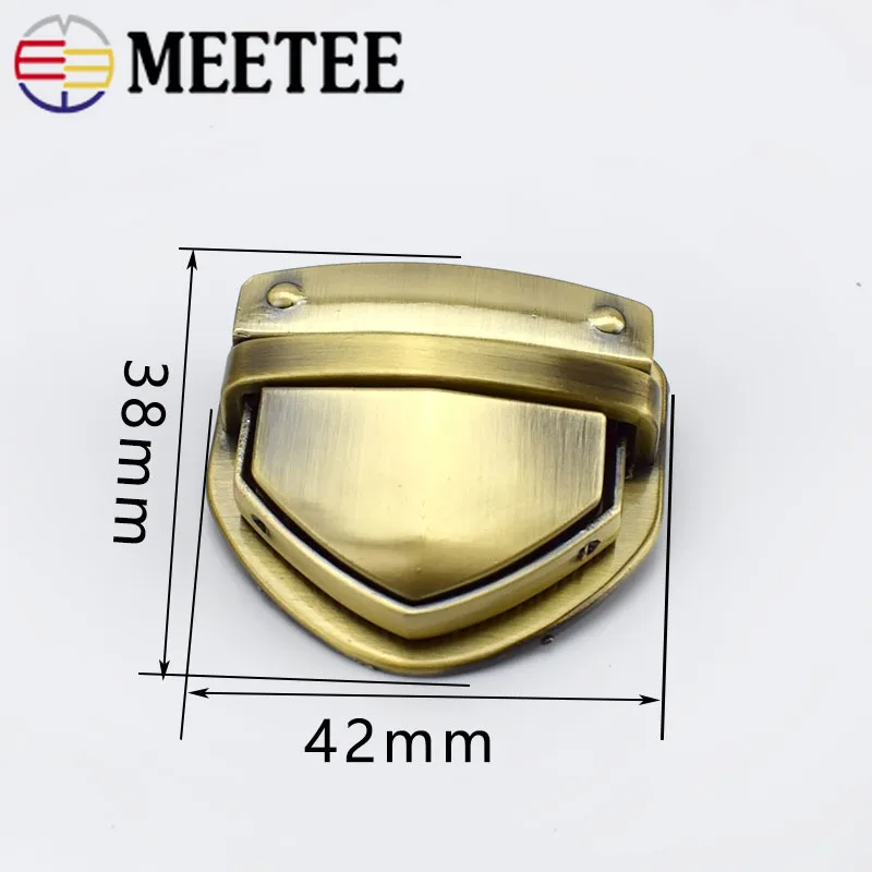 2 шт. Meetee металлическая застежка поворотный замок поворотные замки для DIY сумки ручной работы аксессуары кошелек сумочка аппаратная часть закрытие E6-15
