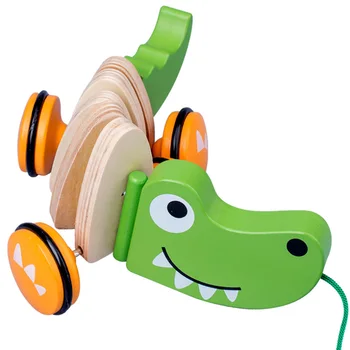 

Early Education Cute Game Developmental Toddler Croc Learn Walk Pull Along Toy Plastic Baby Dragging Kids Puppy