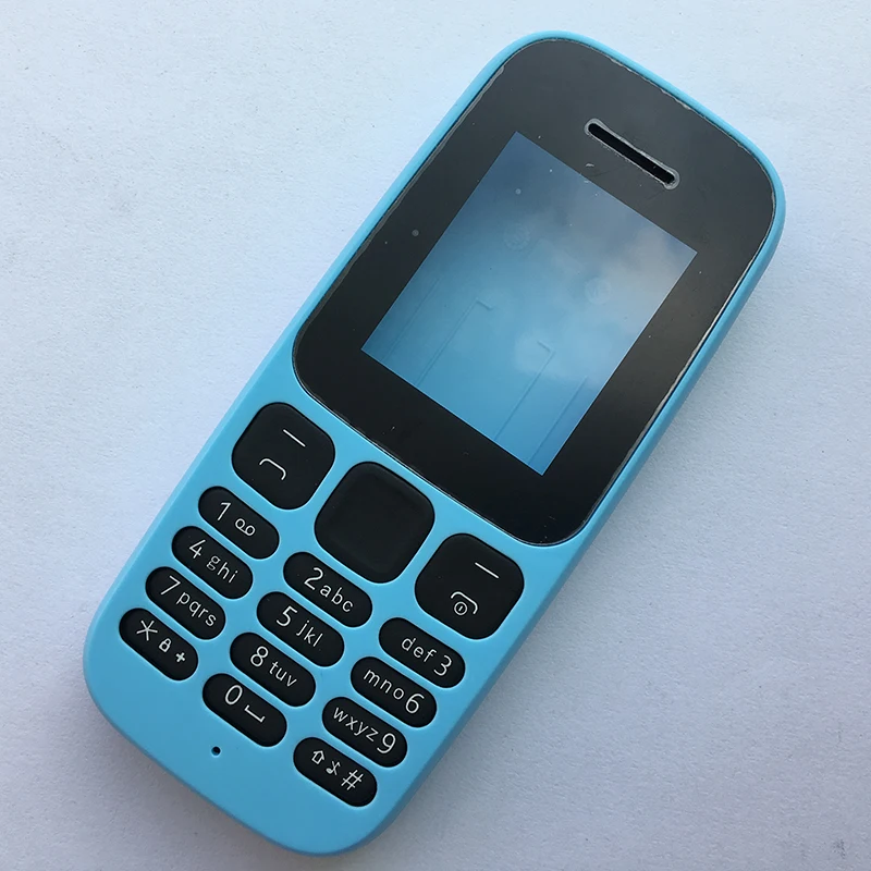 Для Nokia 105 TA-1010 пластиковый полный корпус крышка батареи+ передняя рамка+ английская клавиатура+ логотип