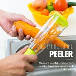 Multifunctional Storage Type Peeler Stainless Steel Knife With Barrel Vegetable Fruit Peeler Kitchen Vegetable Practical Tools