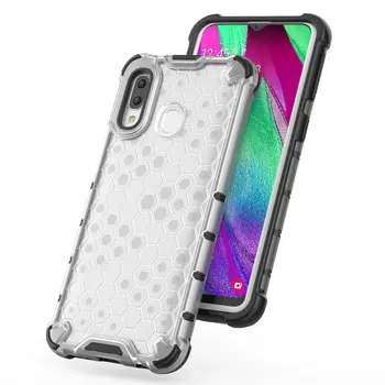 

50pcs/lot 2 in 1 Transparent Shell Heavy Duty Rugged Shockproof Hard Case For Samsung Galaxy A10 A20 A30 A40 2019 A7 2018