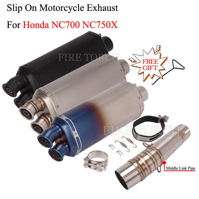 Motorcycle Exhaust Escape Modified Middle Link Pipe Slip On For Honda NC700 NC700X NC750 NC750X NC700S 2012 2013 2014 2015 Years