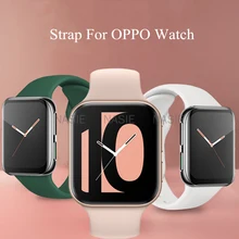 Miękki silikonowy pasek do zegarka do Oppo opaska sportowa bransoletka inteligentny pasek do zegarka kolorowy pasek do zegarka Oppo akcesoria tanie tanio NASIE CN (pochodzenie)