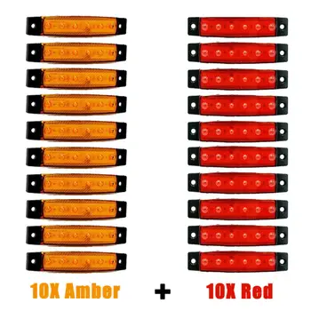

6 LED Side Marker Lights Indicator Car Trailer Emergency lights Dustproof