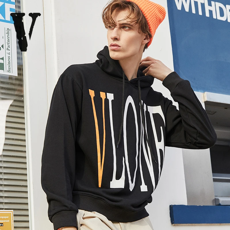 New VLONE Orange Big V Hoodie - Vlone
