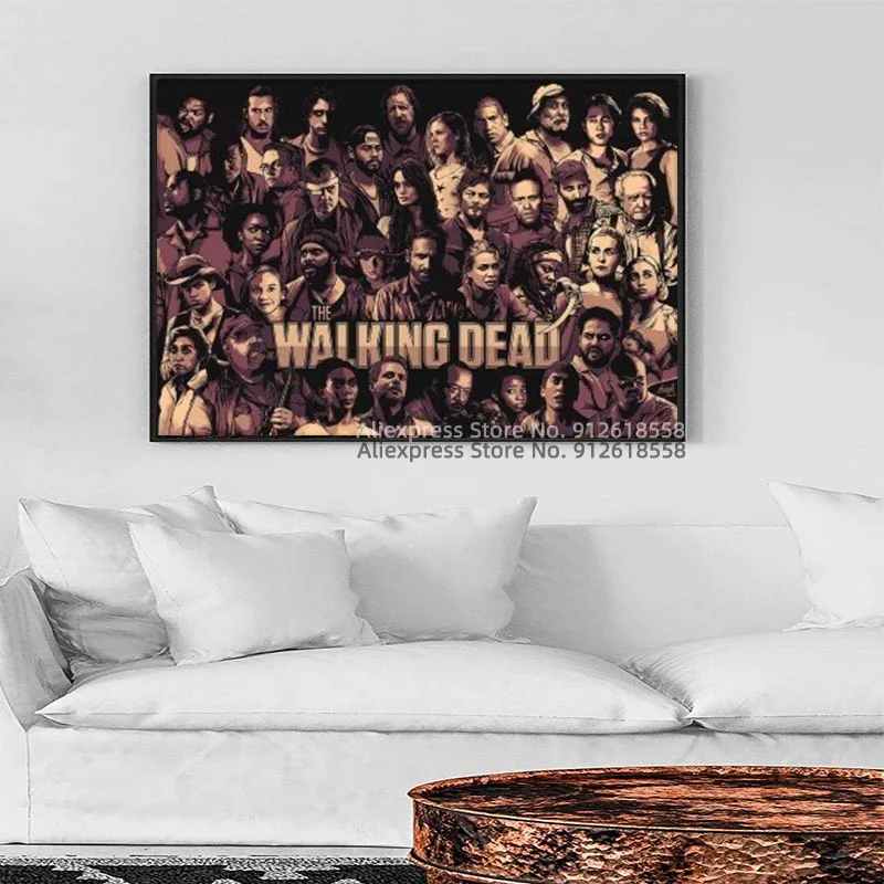 Classic Movie TV Show The Walking Dead Canvas Painting for Living Room Home Decor POster Picture Cuadros |