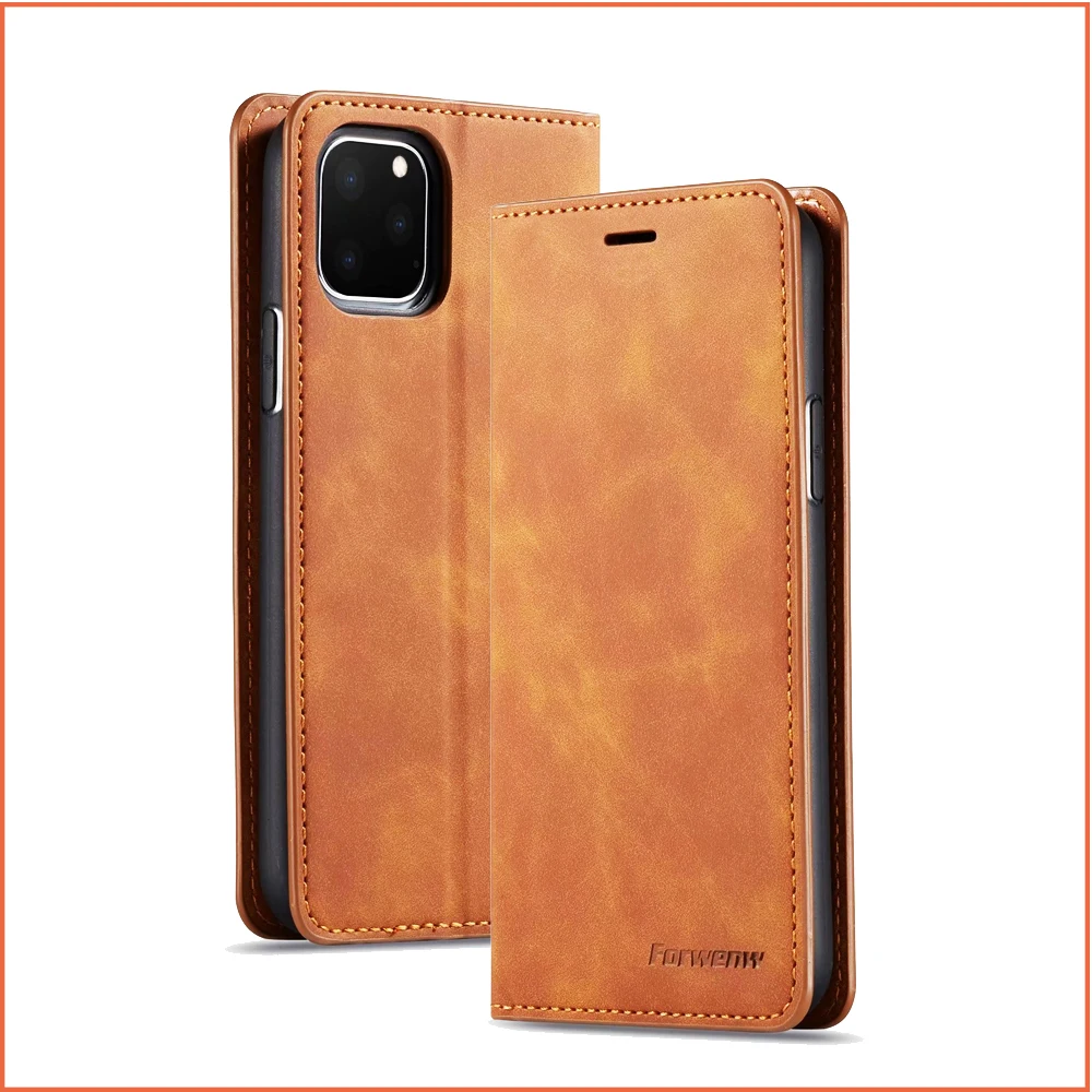 Роскошный Магнитный кожаный флип-чехол для iPhone 12 11 pro max кошелек карт