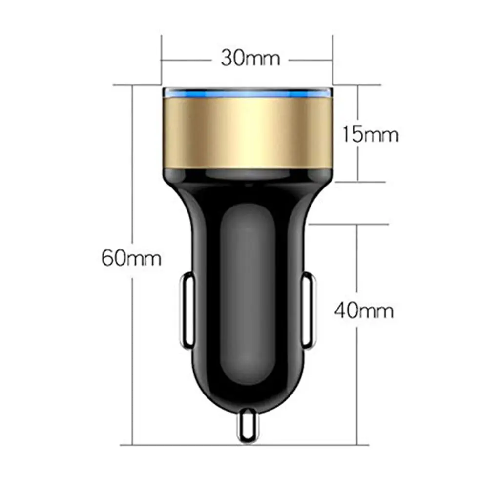 Автомобильное зарядное устройство с двумя usb-портами 3,1 А, светодиодный дисплей, универсальное автомобильное зарядное устройство для мобильного телефона, для Xiaomi, для samsung S8, для iPhone, планшета
