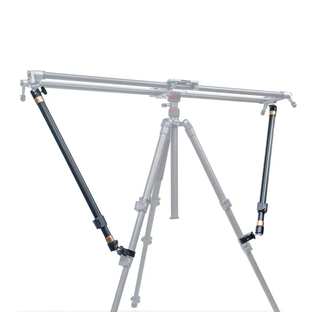 YC Onion Tripod Stability Arms for Slider Camera Dolly Track Rail Increasing Stability Lightweight Adjustable Length (2 Arm in)