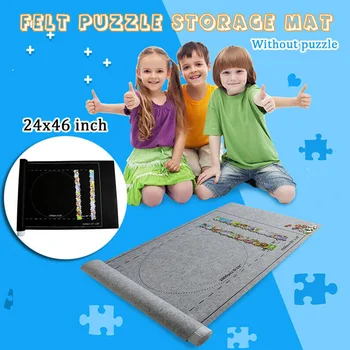 

Puzzle Roll Up Puzzle Storage Mat Fun Game Non-slip Felt Pad Convenient Storage Suitable For Adults / Children 26x46inch FP8