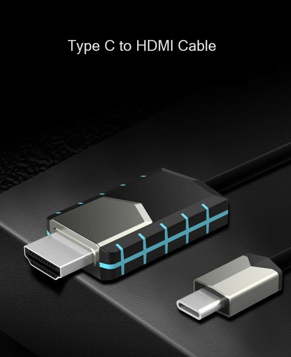 SeenDa USB C к HDMI 4 К кабель 2 М адаптер удлинитель конвертер HD ТВ USB-C для huawei mate 20 MacBook Pro samsung Galaxy S9 S8 tv