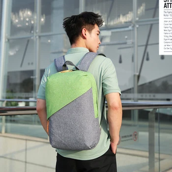 

Light Men Backpack Laptop 14 Waterproof Nylon Patchwork Fashion Notebook Backpack for Teenage Bagpack Student Leisure Back Pack