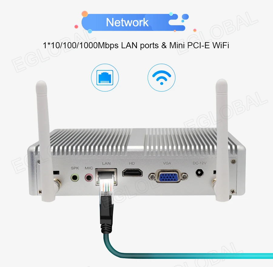 Eglobal мини пк Windows10 настольный компьютер Intel Core i3 5005U i3 4010U 4030U Celeron 2955U 4K HTPC HDMI VGA Minipc 300M wifi