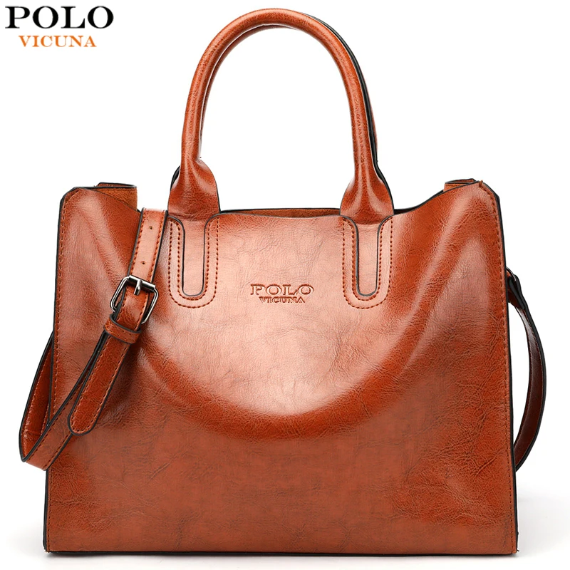 

VICUNA POLO Top Sell Classic Women Leather Handbag Durable Big Size Ladies Shoulder Bags Crossbody Sling Bag sac main femme