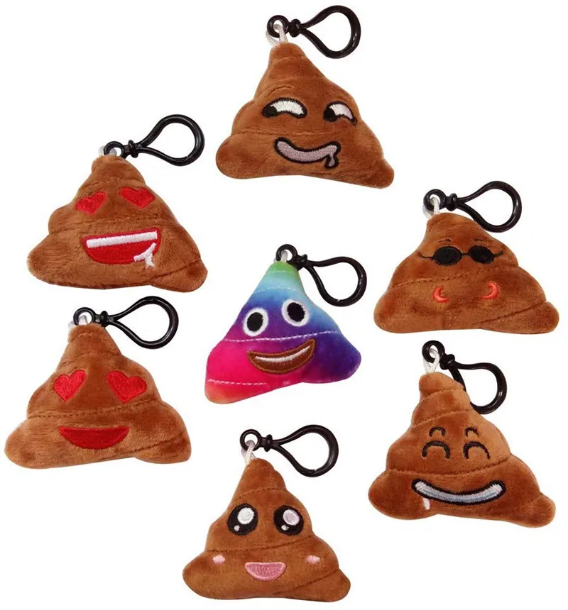 30 шт./лот Emoticon брелок мягкий плюшевый какашка брелок Брелоки со смайликами с бесплатной доставкой
