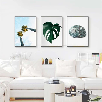 

Canvas Prints Pineapple Beach Shells Canvas Painting Nordic Poster Tropical Art Wall Art Picture Home Decor Wall Painting