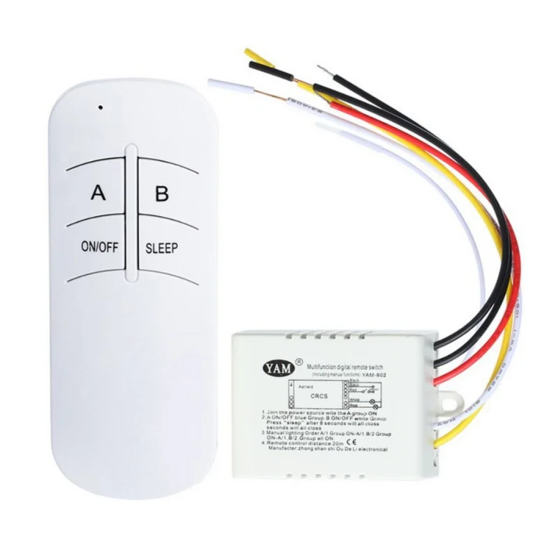  Digital Wireless Wall Remote Switch Receiver Transmitter 3 Port Wireless Remote Control Switch ON/O - 4000035200200