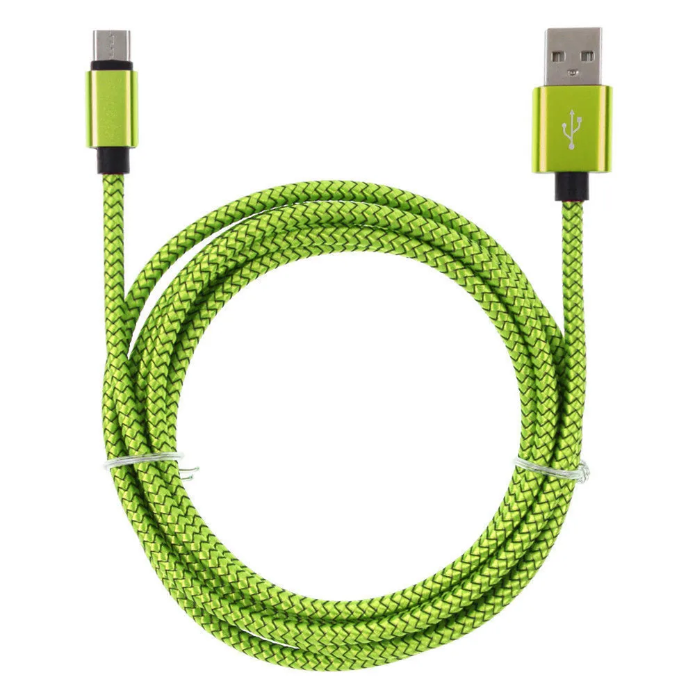 1 м 2 3 Нейлоновая Ткань Плетеный Тип C Type Micro 8 PIN USB синхронизация данных кабель для