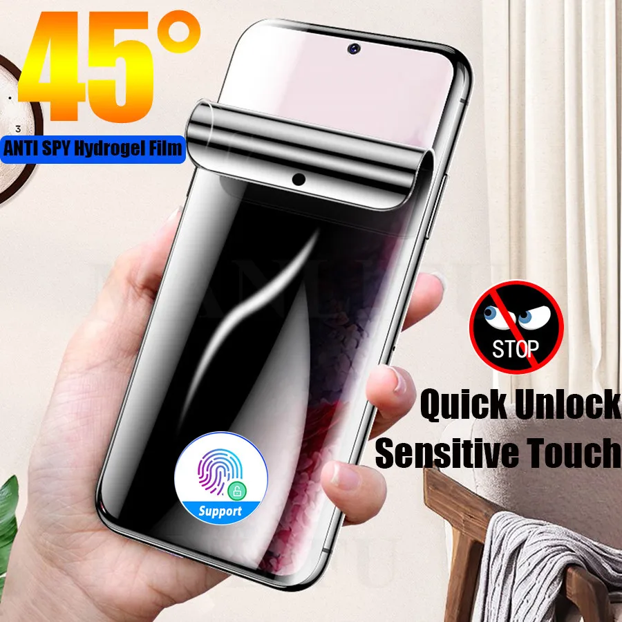 3D изогнутая анти шпионская Гидрогелевая пленка для Samsung Galaxy Note 20 Ultra S20 + 10 S10 S9 S8 Plus