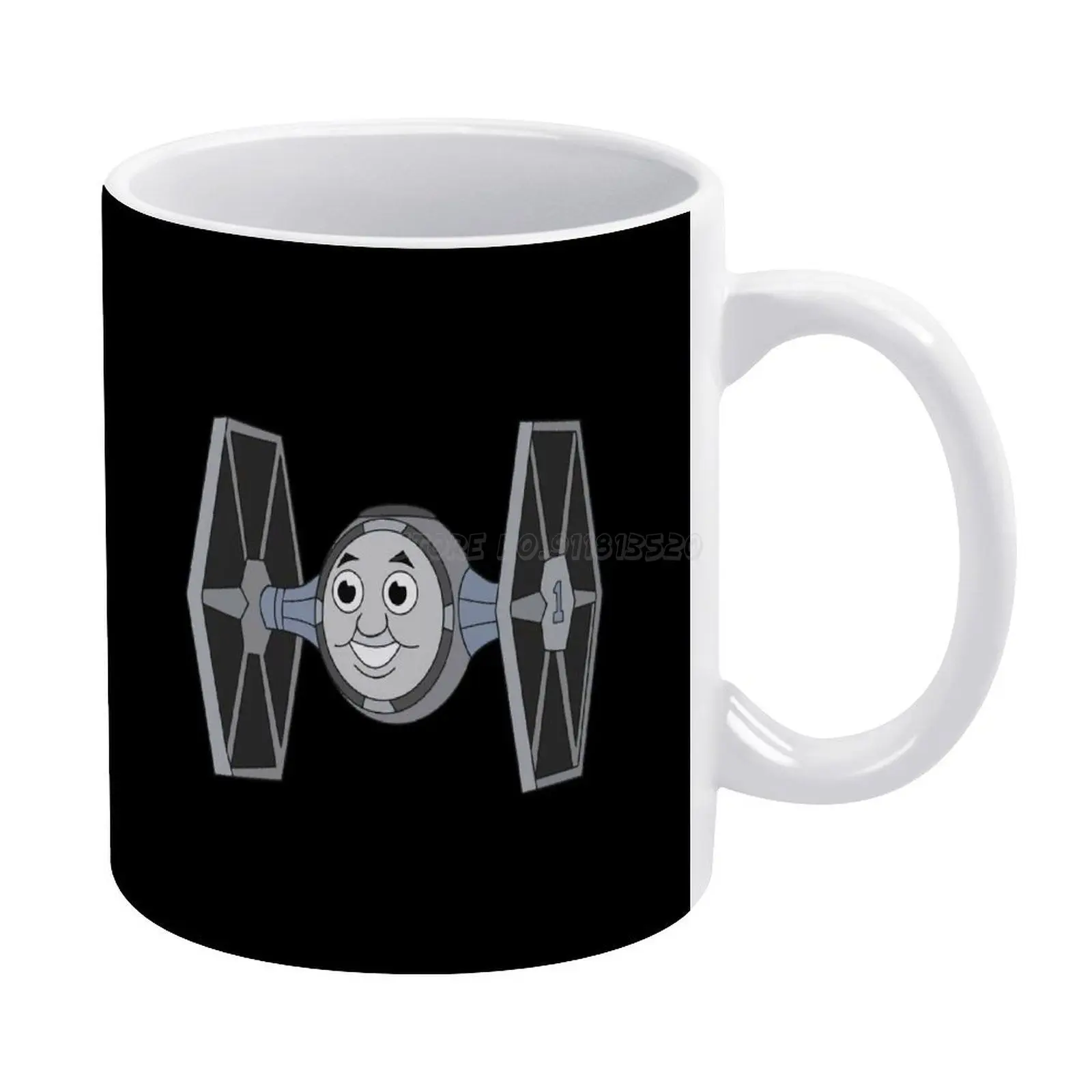 Белая кружка Thomas The Tie Fighter винтажная новая унисекс размера Train Kids забавная