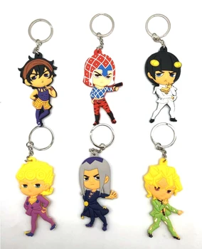 

50 pcs Japanese anime Double-sided PVC keychains Anime PVC pendant key chain