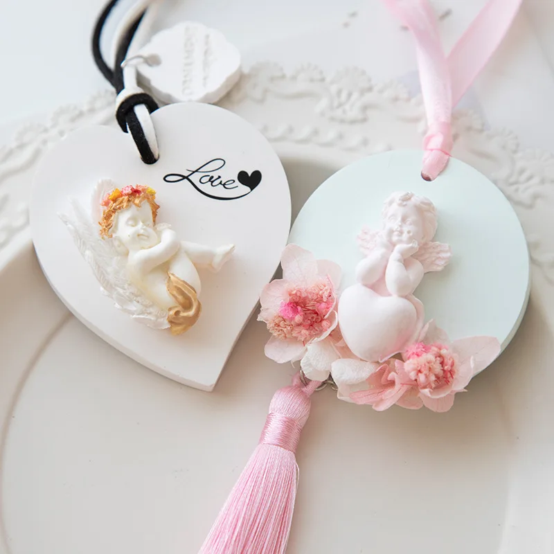 Silicone Mold DIY Aromatherapy Plaster Moulds Silicone Mold little Angel Car aromatherapy