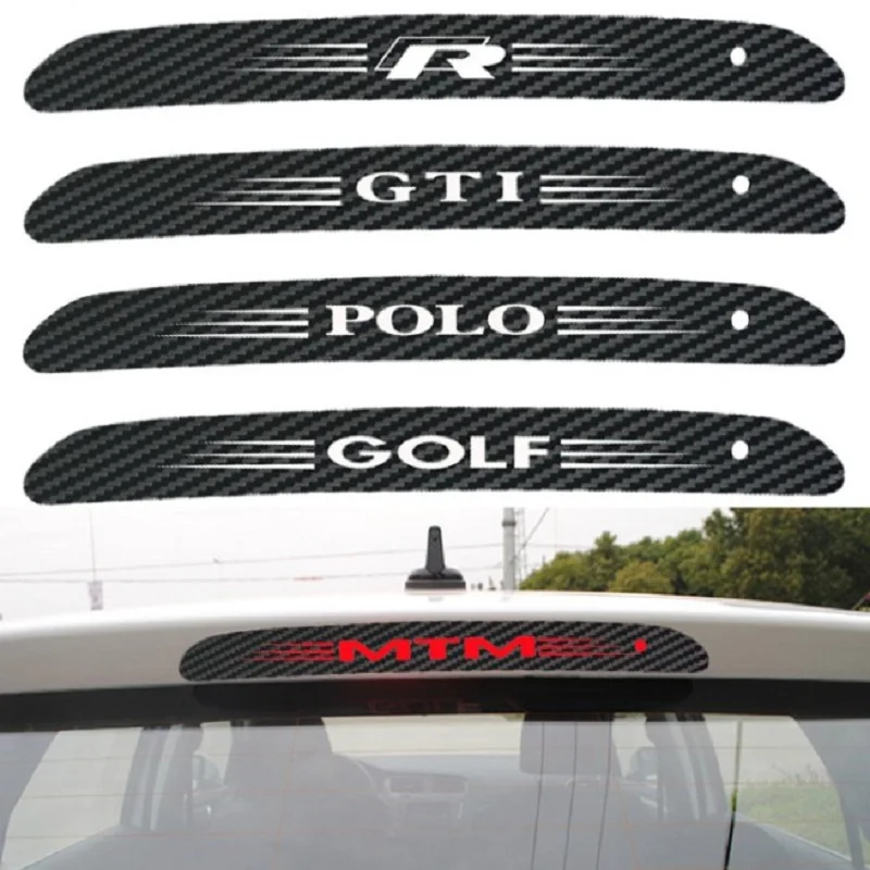 

Car Stickers Carbon Fiber High Mounted Stop Brake Lamp Light Decals Car Styling For Volkswagen VW GOLF 6 7 MK6 MK7 POLO Tiguan