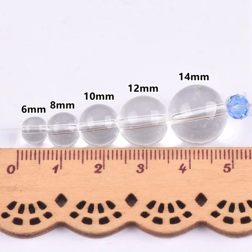 둥근 광택 크리스탈 유리, 4mm, 6mm, 8mm, 10mm, 12mm, 14mm 루즈 비즈, 쥬얼리 제작 DIY 공예 결과물, 도매 로트 2