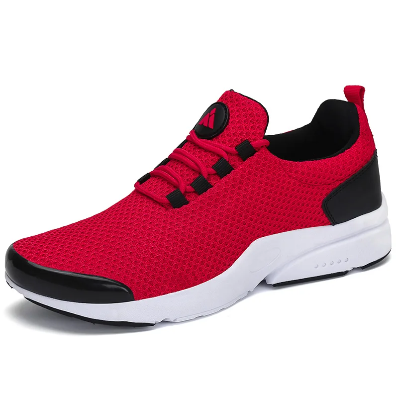 Летняя обувь для бега; Мужская Спортивная обувь; кроссовки с дышащей сеткой; женские осенние кроссовки для бега; спортивные кроссовки; нескользящие; Zapatillas - Цвет: Red 2