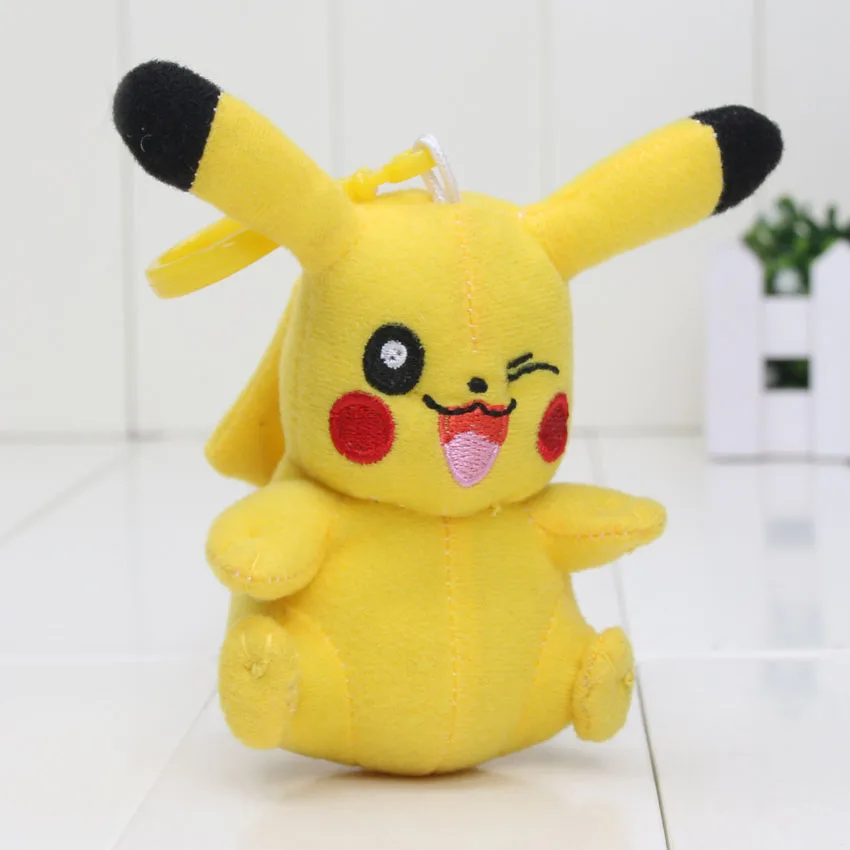 9-12 см Pocket Mew Piplup Bulbasaur Eevee Squirtle плюшевая игрушка чучела подвеска плюшевая кукла брелок с крючком - Цвет: pock