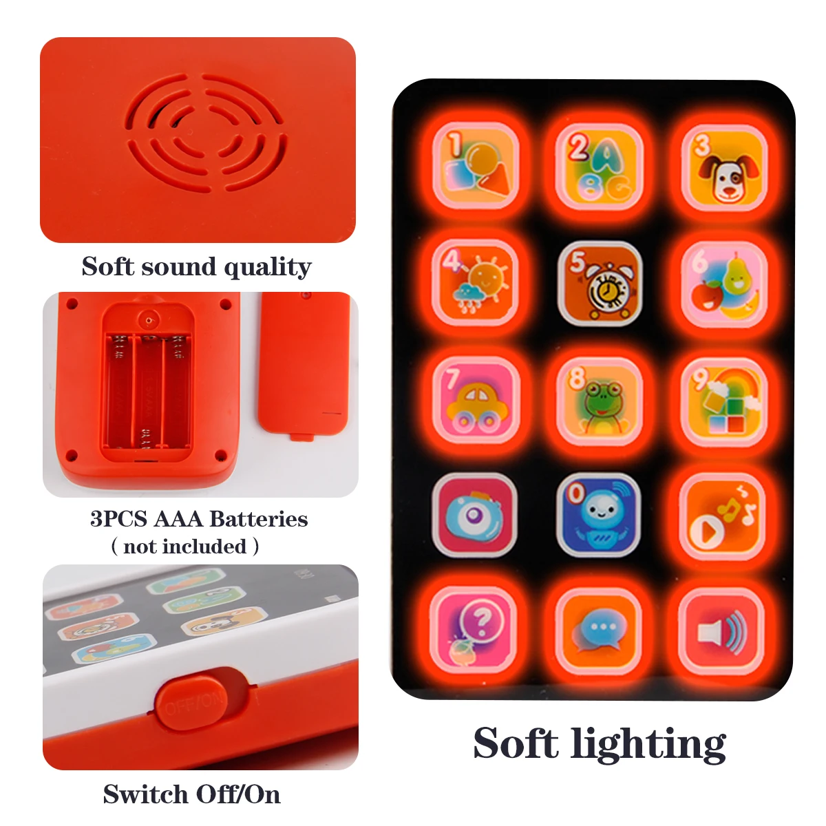  Kids Learning Toys Baby Mobile Phone Toy English Machine With Light Musical Babyphone Children Educ