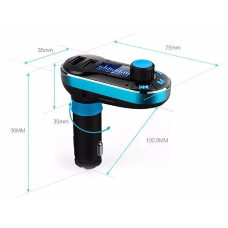 Bluetooth автомобильный fm-передатчик MP3-плеер Радио адаптер комплект зарядное устройство с ЖК-пультом дистанционного управления BT66 Bluetooth Авто Bluetooth AUX Draadloze